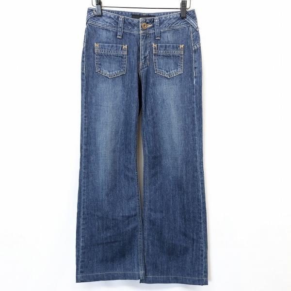 サッソン SASSON デニム パンツ ジーンズ ジーパン フレア ブーツカット USED加工 ジッ...