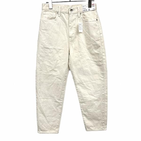 ユニクロ 【新品/訳アリ】UNIQLO ペグトップ テーパード ハイライズジーンズ パンツ 綿100...