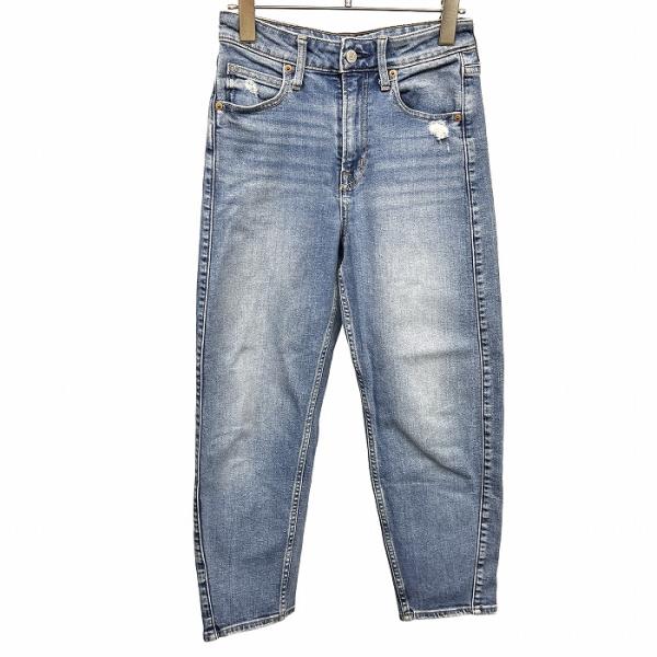 ギャップ GAP デニム テーパード パンツ ストレッチ ジーンズ ジーパン 古着加工 綿×ポリエス...