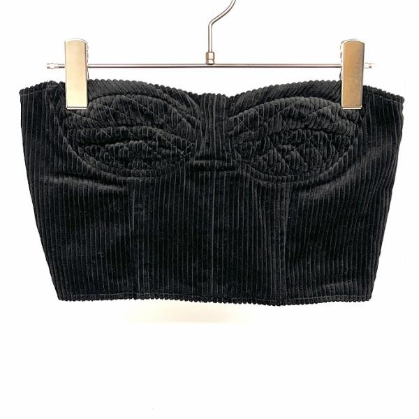 スナイデル SNIDEL コーデュロイ ビスチェ トップス 背中シャーリング 背中ファスナー 無地 ...