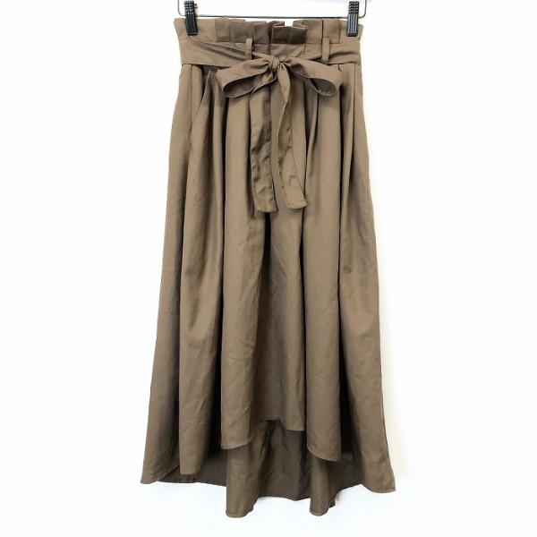 URBAN RESEARCH ITEMS ウエストフリルタックスカート ボトムス 裏地付き 服 ポリ...