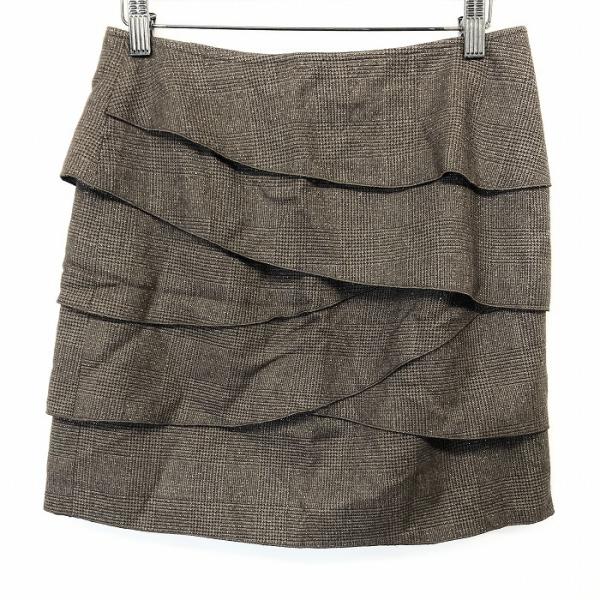 スコットクラブ 【新品】SCOT CLUB ティアードラメスカート 裏地付き グレンチェック ひざ上...