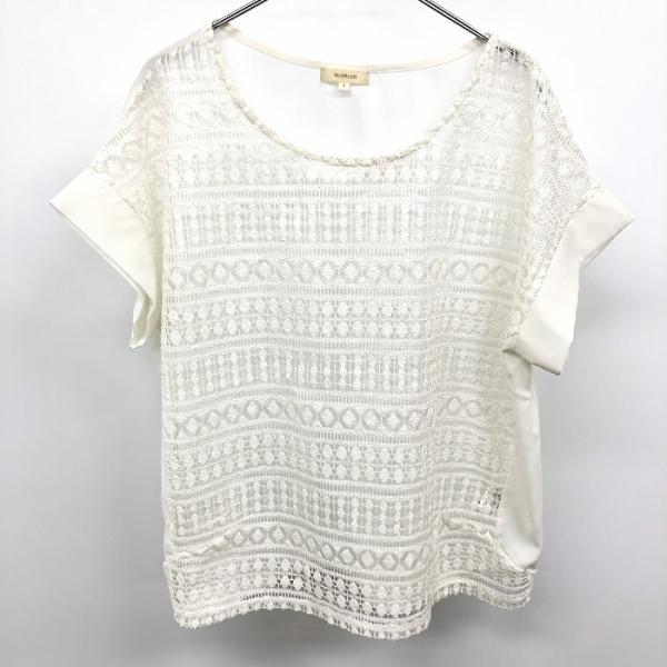 HUSHUSH - 3 (L) レディース 女性 薄手 プルオーバー フロントレーストップス 裏地無...