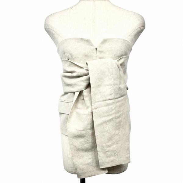 フレイアイディー FRAY I.D ジャケットライクビスチェ 背中ゴム 羊毛×リネン(裏地：キュプラ...