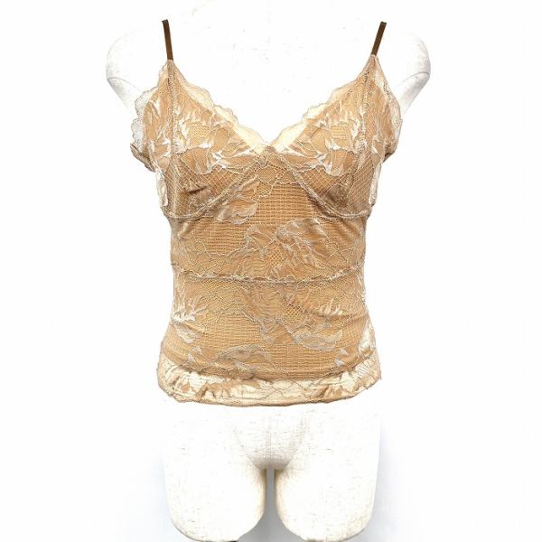 スナイデル SNIDEL インナーレースビスチェ ブラカップ入り スカラップ 裏地付き ナイロン×ポ...