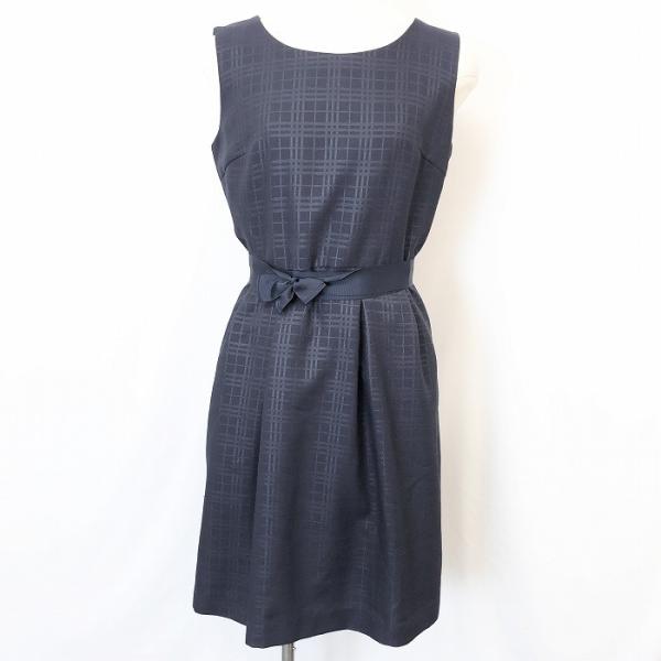 SILPLAIRE ワンピース 裏地付き チェック フレアスカート ひざ丈 ポリエステル100% 1...