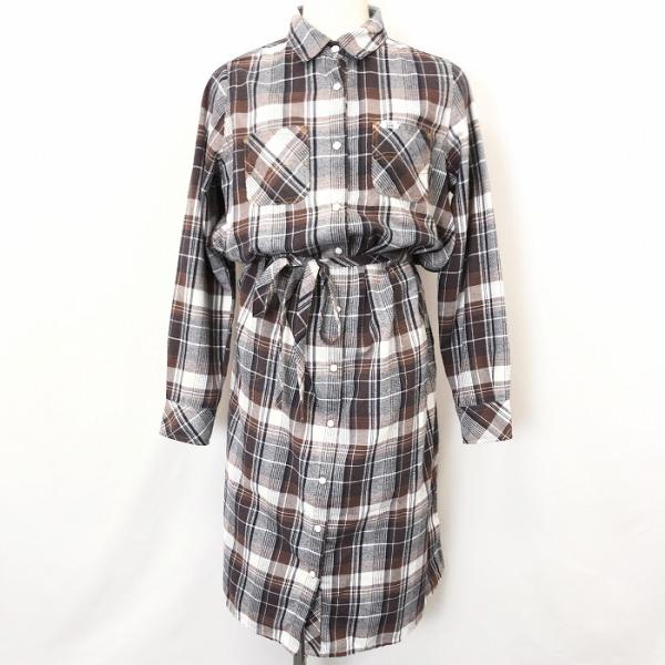 バディ リー Buddy Lee マタニティウエア 微起毛 シャツ ワンピース チュニック チェック...