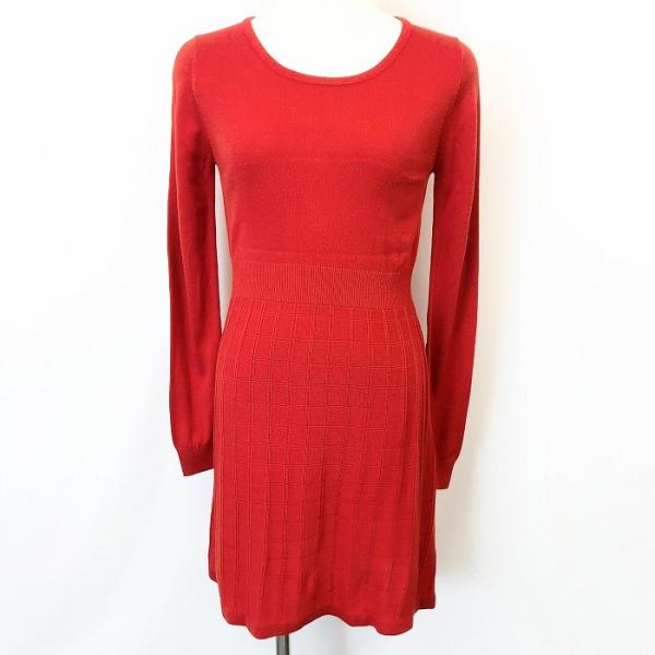 ROPE PICNIC ロペピクニック 38 レディース 薄手 ニットワンピース 裏地無し ジャカー...