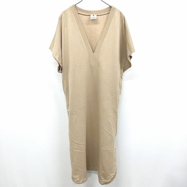 ニコアンド niko and ... カットソーチュニック ワンピース 半袖 キモノスリーブ ミニ裏...