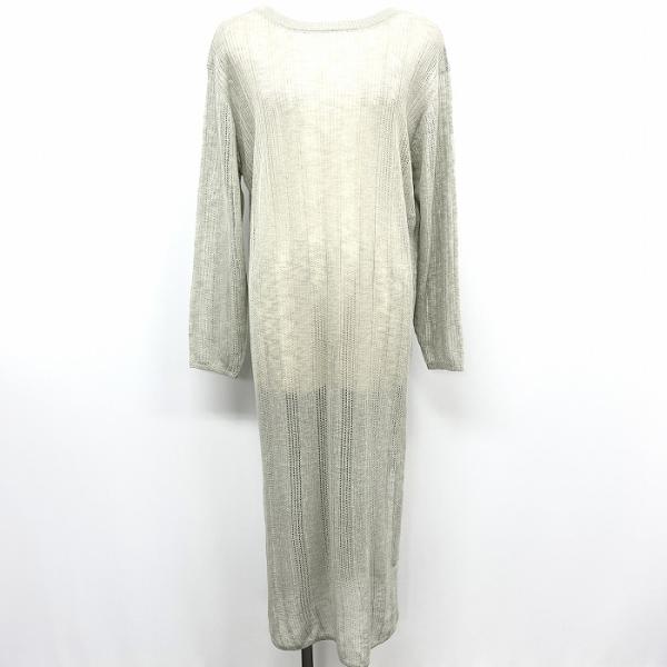 パーソンアンドピープル PERSON＆PEOPLE ざっくり編み ニットチュニック ワンピース 長袖...