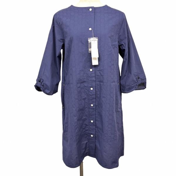 ゴールデンベア 【新品】Golden Bear シャツワンピース シャツチュニック サークル柄 7分...