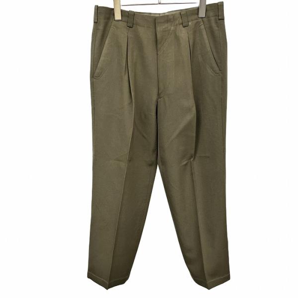 ピアスポーツ PIA SPORTS テーパード タック パンツ 前身頃の脛あたりまで裏地付き ジップ...