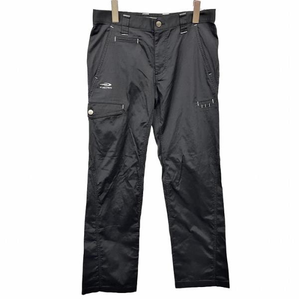 ティゴラ TIGORA ゴルフ パンツ ストレート ロゴ刺繍 ジップフライ Dリング付き 綿×ナイロ...