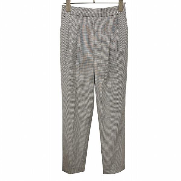 【新品】GLOBAL WORK 若干薄手 ウツクシルエットテーパードパンツ ハウンドトゥースチェック...