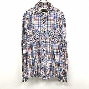 dunhill（ダンヒル） シャツ チェック 胸ポケットにロゴ刺繍 丸裾