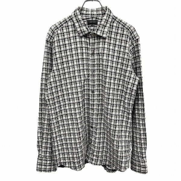 ジョゼフ オム JOSEPH HOMME シャツ チェック 長袖 綿×アクリル×ポリエステル×ポリウ...