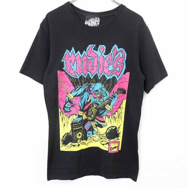 ルーディーズ RUDIE&apos;S Tシャツ カットソー 両面プリント ギターを弾くモンスター アメコミ風...