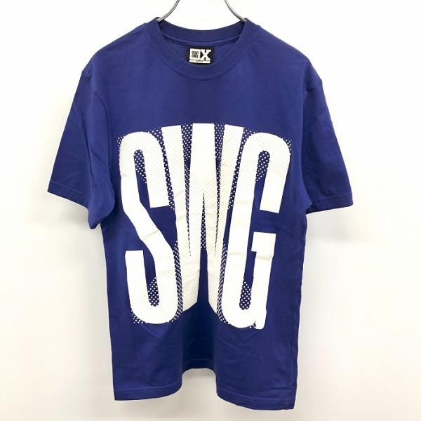 SWAGGER スワッガー M メンズ Tシャツ カットソー ビッグプリント ロゴ 立体のドットプリ...