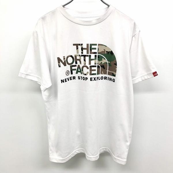 THE NORTH FACE ザ・ノースフェイス M メンズ Tシャツ カットソー 迷彩柄のロゴプリ...