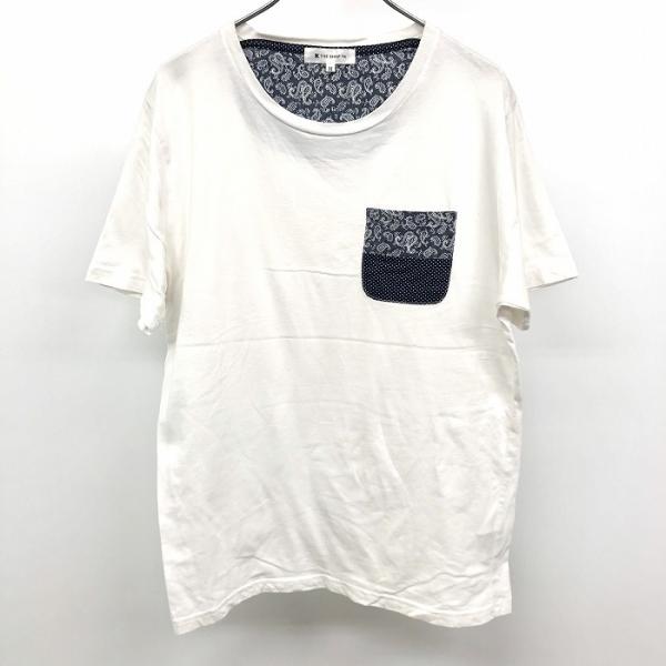 THE SHOP TK ザ・ショップ ティーケー M メンズ Tシャツ カットソー ポケットにペイズ...