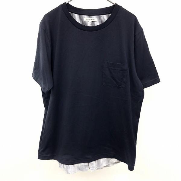 GLOBAL WORK グローバルワーク XL メンズ 男性 Tシャツ レイヤード風カットソー 裾ス...