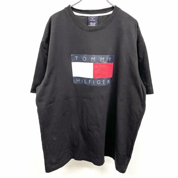 トミーヒルフィガー TOMMY HILFIGER Tシャツ ロゴプリント 英字 文字 丸首 クルーネ...