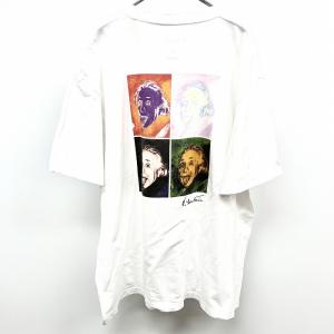 アルベルトアインシュタイン フォー シップス Albert Einstein for SHIPS ビッグTシャツ 半袖 フォトプリント 英字 ホワイト 白 メンズ｜undo-rowa