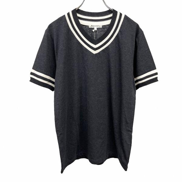 ザ・ショップ ティーケー 【新品】 Tシャツ チルデン Vネック スリムフィット 半袖 袖口リブ ポ...