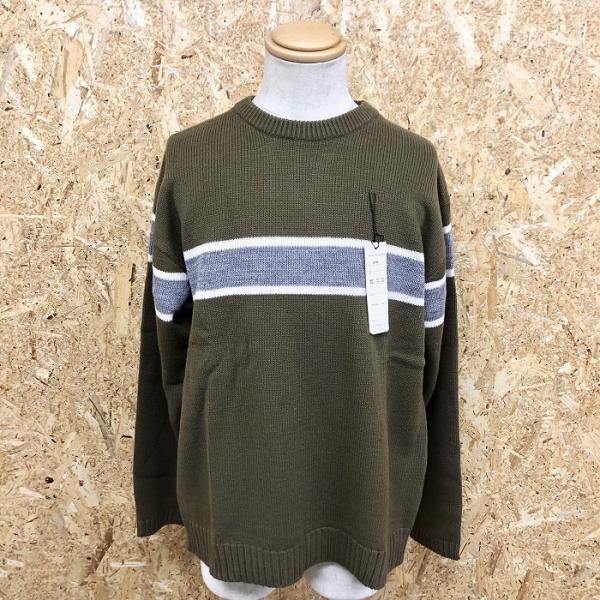 SGT' PEPPERS ニット セーター ウールライク 丸首 クル―ネック ボーダー 長袖 アクリ...