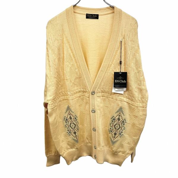 イーエクスクラブ 【新品】EX-Club ニット カーディガン ケーブル 民族柄 長袖 ウール100...