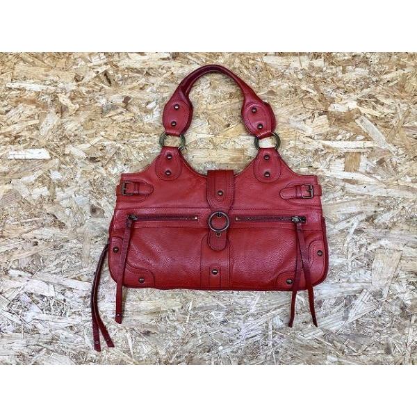 ケティ KETTY ハンドバッグ 無地 内ポケット3つ 鞄 かばん カバン レッド 赤 レディース