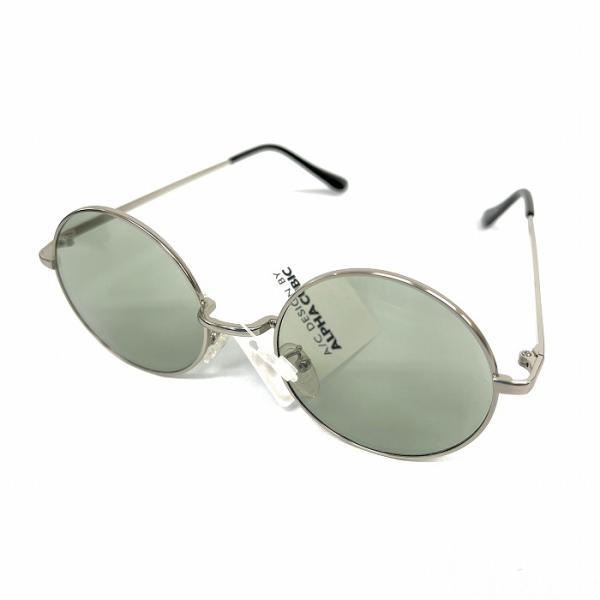 アルファキュービック サングラス メガネ アイウェア [フレーム：ニッケル合金] グリーン 緑×シル...