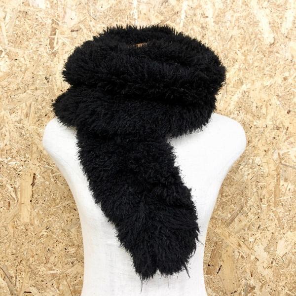 BLACK by moussy ブラックバイマウジー レディース スパイラルマフラー 無地 センター...