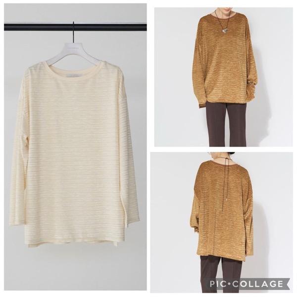 【予約販売】CHIGNON(シニヨン)/シアーベロアボーダーロンTEE(8月中入荷予定)