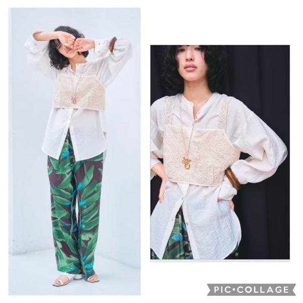 CHIGNON(シニヨン)/刺繍レースキャミビスチェ