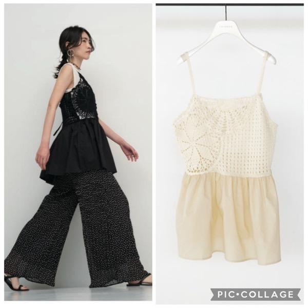 【予約販売】CHIGNON(シニヨン)/モチーフニットキャミソール(4月下旬入荷予定)