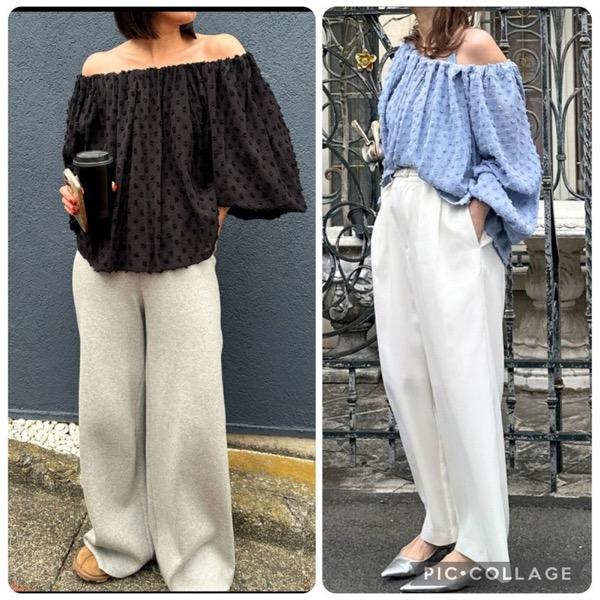 【予約販売】Mewl(ミュール)/ドットJQオフショルBL(２月中入荷予定)