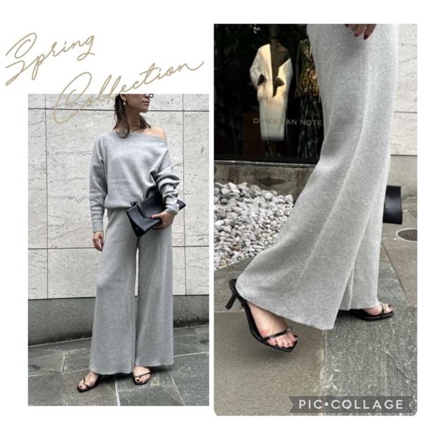 【予約販売】Mewl(ミュール)/スウェットライクニットPT(２月中入荷予定)