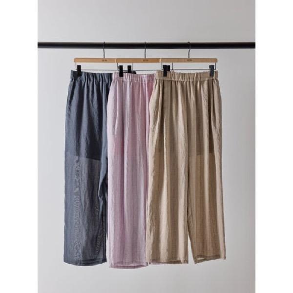 【予約販売】YENN(イエン)/SHEER STRIPE EASY PT(5月下旬入荷予定)