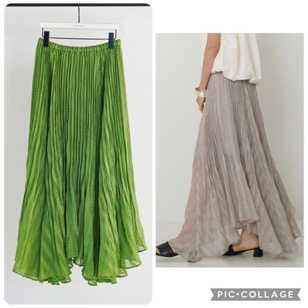 【予約販売】CHIGNON(シニヨン)/シアーチェックプリーツSK(2月中入荷予定)