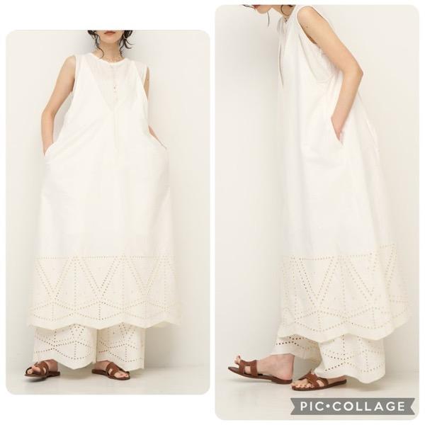 【予約販売】CHIGNON(シニヨン)/スカラ刺繍キャミOP(4月下旬入荷予定)