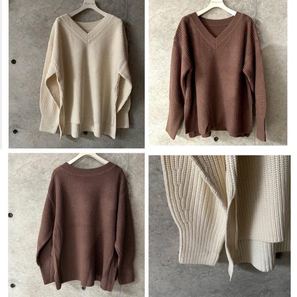 Anouk(アヌーク)/Vネックニット