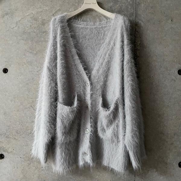 Anouk(アヌーク)/Vあきシャギーニットカーデ