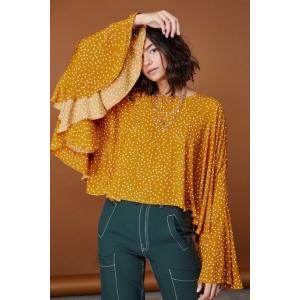 【11800→5900】GHOSPELL(ゴスペル)/袖フレアドットプルオーバー