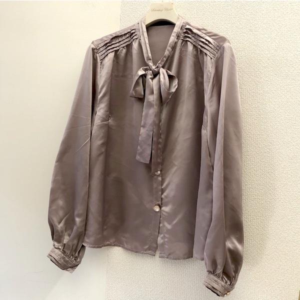 【10800→7560】sister jane(シスタージェーン)/ライラックサテンボウタイブラウス