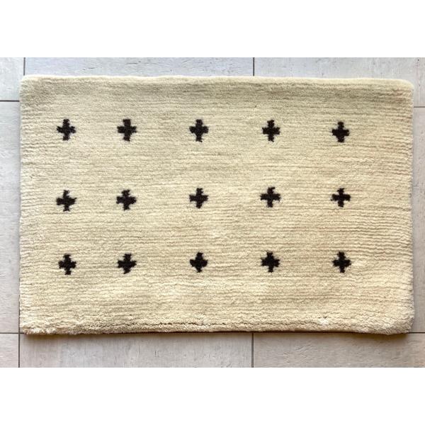 プラス「Plus」　手織りラグ/75×50ｃｍ/無染色/ウール /undyed+アンダイドプラス オ...