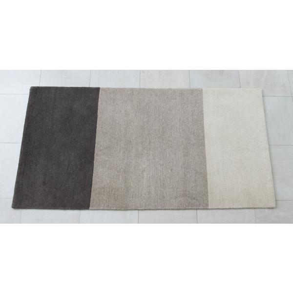 バンド「Band」　手織りラグ/200×100cm/無染色/ウール　undyed+アンダイドプラスオ...