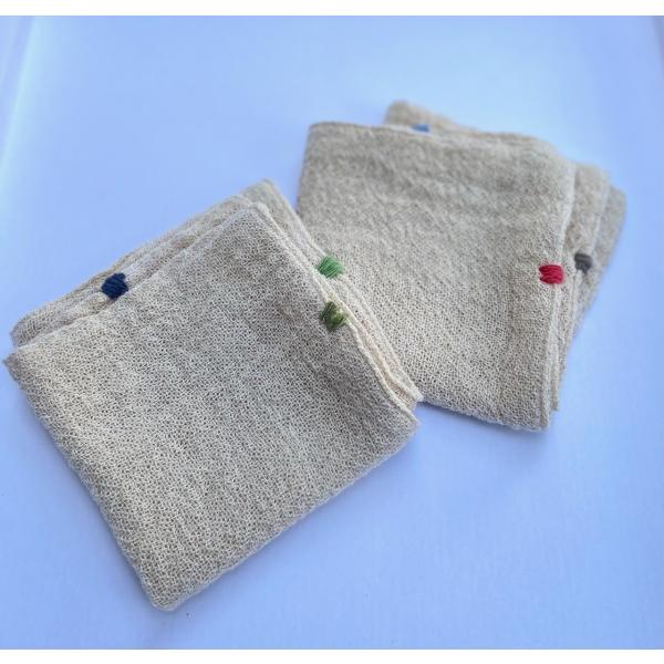 手織り布のふわふわハンカチ