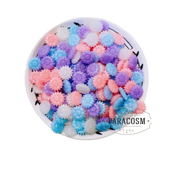 シーリングワックス　ミックス　ブルー＆ホワイト　海の花　（約125粒）40ｇ　シーリングスタンプ　レ...