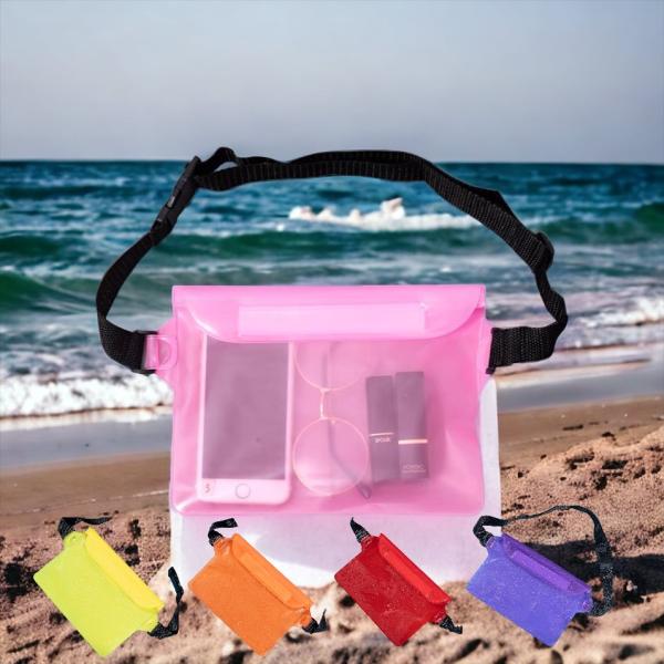 防水ポーチ 防水ケース 防水ウエストポーチ 完全防水 スマホ 小物入れ 海 海水浴 プール お釣り ...